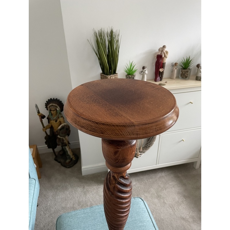 Antique mahogany Barley Twist Plant Stand