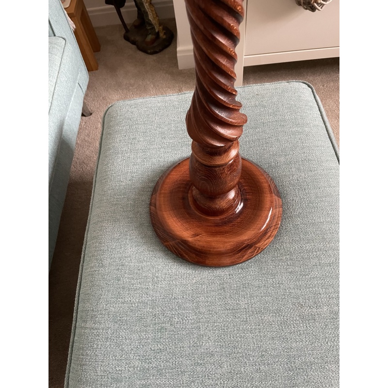 Antique mahogany Barley Twist Plant Stand