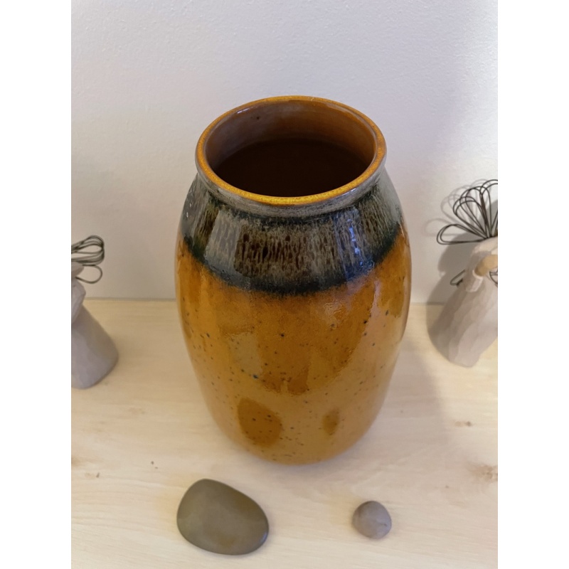 Orange "Next" Medium size Ceramic Reactive Glaze Vase