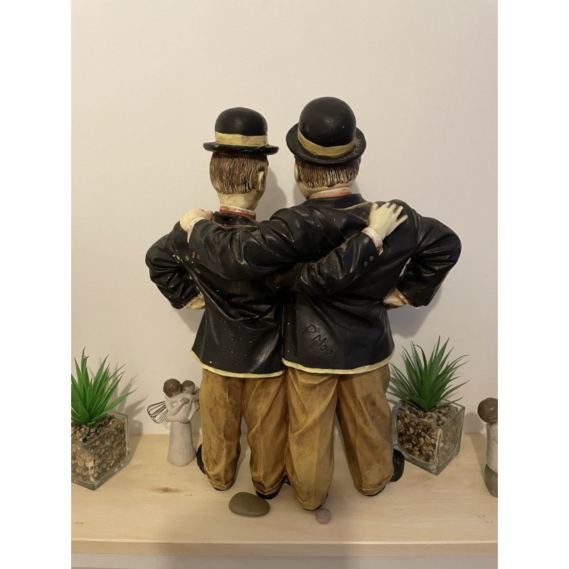 Huge Laurel And Hardy Statue Figurine Resin 20" Tall Vintage rare